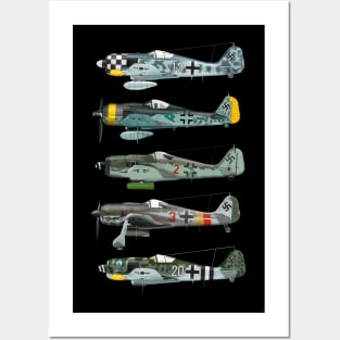 Focke-Wulf Fw190 "Würger" bird butcher aircraft WWII Posters and Art